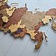 Карта России. Карты мира. Wooden3Dmap. Ярмарка Мастеров.  Фото №4