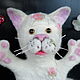 Cat white theatrical doll. A puppet for the puppet theater. Puppet show. AnzhWoolToy (AnzhelikaK). My Livemaster. Фото №6