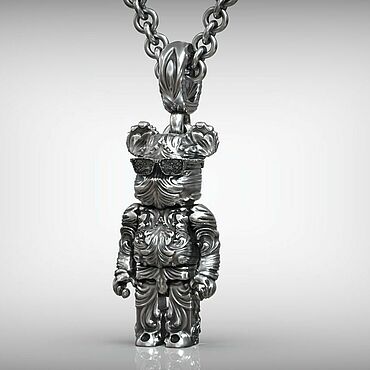 Украшения ручной работы. Ярмарка Мастеров - ручная работа Подвеска Bearbrick. Handmade.