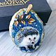 Hedgehog pendants to order - jewelry painting on stone. Pendant. Olga Kniazeva | Jewelry painting. Online shopping on My Livemaster.  Фото №2