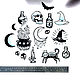  Набор штампов для печати на ткани, набойки ВЕДЬМИН НАБОР. Штампы. BUDDHA CAT. Интернет-магазин Ярмарка Мастеров.  Фото №2