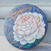 Картины и панно handmade. Livemaster - original item Mandala of tenderness and happiness with a peony. Handmade.