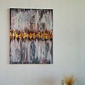 Интерьерная картина, абстрактная на подрамнике « порыв эмоций» 90х70см