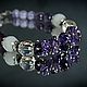 Lilianna-amethyst crystal chalcedony Bracelet. Bead bracelet. Roxana flowers. Online shopping on My Livemaster.  Фото №2