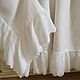 Linen tablecloth with cambric ' Snow-white lightness', Tablecloths, Ivanovo,  Фото №1