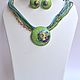 Jewelry set made of polymer clay 'Lime Street'. Jewelry Sets. Multicraft studio. My Livemaster. Фото №4