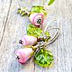 Комплект lampwork "Колокольчики", Комплекты украшений, Саров,  Фото №1