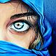 Картина маслом: Глаза на синем фоне. Картины. ArtKRAT. Интернет-магазин Ярмарка Мастеров.  Фото №2
