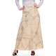 Skirt cotton linen abstract print.
