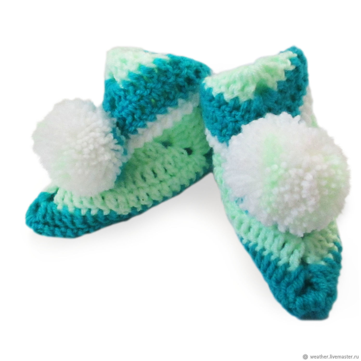 Slipper socks knitted crochet children Gnomes, Socks, Rostov-on-Don,  Фото №1