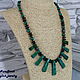 Necklace made of chrysocolla and azurite stones ' tropic', Necklace, Velikiy Novgorod,  Фото №1