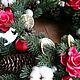 Новогодний венок. Интерьерные венки. Oxiflowers. Ярмарка Мастеров.  Фото №4