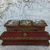 Для дома и интерьера handmade. Livemaster - original item Mini chest of drawers (jewelry box) for 