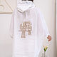Oversize tunic made of fine linen with embroidery and hood. Tunics. natali. Online shopping on My Livemaster.  Фото №2