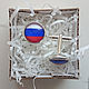 Cufflinks silver plated Russian flag. Cuff Links. Linda (LKdesign). Online shopping on My Livemaster.  Фото №2