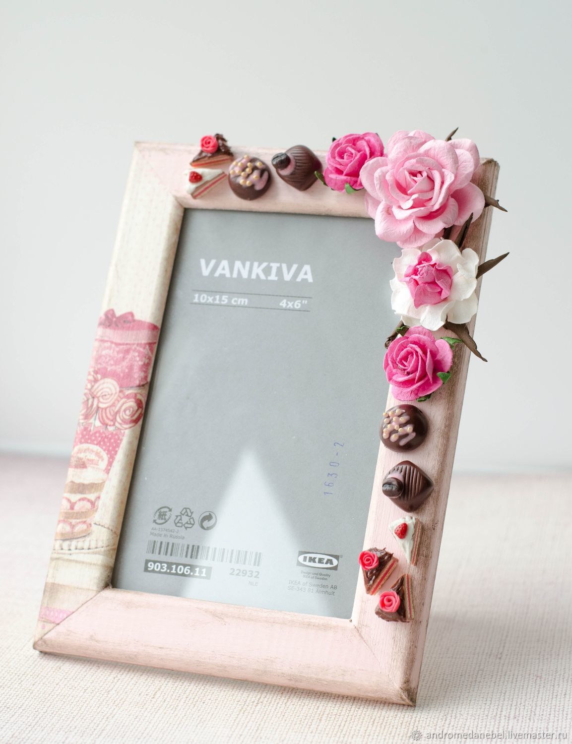 Рамка для фотографий Розовый десерт ручной работы в интернет-магазине ...