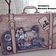 Заказать 'Una maleta de felicidad!!!' (maleta-decoupage). suitcases & fairy tales. Ярмарка Мастеров. . Interior elements Фото №3