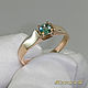 Ring 'Light style' gold 9K (375 proof), emerald. VIDEO, Rings, St. Petersburg,  Фото №1