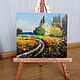 'Sun-drenched house' miniature in oil. Pictures. Anji's favourite pictures (anzhela-a). My Livemaster. Фото №6