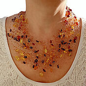 Украшения handmade. Livemaster - original item Necklace Amber necklace with amber Amber placers decoration. Handmade.