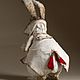 Заказать  Белый кролик 1. Соколова Надежда. Ярмарка Мастеров. . Интерьерная кукла Фото №3
