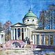 Colonnade in the Museum-estate Arkhangelsk. Watercolor. 2017, Pictures, Moscow,  Фото №1