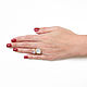 Order Rose Quartz Ring, White ring, White-pink ring. Irina Moro. Livemaster. . Rings Фото №3