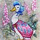 Embroidered smooth painting 'Jemima Duck Quack'. Pictures. Irina  Art embroidery. Online shopping on My Livemaster.  Фото №2