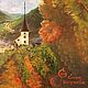  Oil painting Grapes Mountain Landscape of Germany. Gold of the Rhine. Pictures. sharaeva-elena. My Livemaster. Фото №4