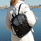 Рюкзак малый кожаный женский черный Римма Мод Р13м-111, Рюкзаки, Санкт-Петербург,  Фото №1