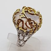 Лаконичное кольцо с натуральным рубином