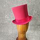 Top hat pink satin ' Hot pink', Cylinder, St. Petersburg,  Фото №1