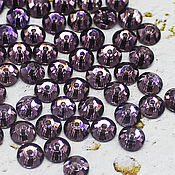 Материалы для творчества handmade. Livemaster - original item Rhinestones 10 pcs 5 mm Purple Glass sequins. Handmade.