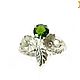 Chrome Diopside 'Flower Day' ring with chrome diopside. Rings. Design jewelry. Online shopping on My Livemaster.  Фото №2