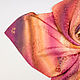 Orange silk scarf, jacquard, Shawls1, Orekhovo-Zuyevo,  Фото №1