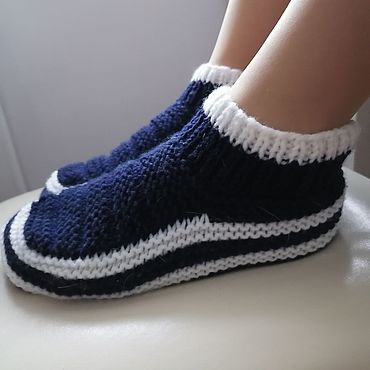 Вязание носки тапочки