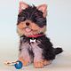 baby Yorkshire Terrier'mouse'. Key chain. Anna Petinati- Live toys handmade. My Livemaster. Фото №6
