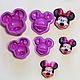 Double-sided mold No. №31117 Minnie mouse 2 PCs, Molds for making flowers, Permian,  Фото №1