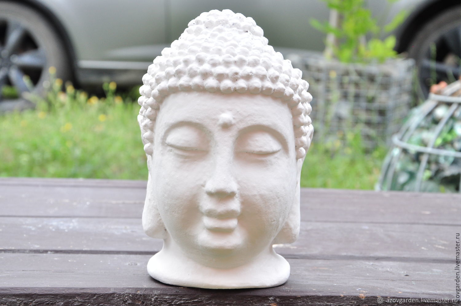 Статуэтка садовая бюст Будды для ландшафтного дизайна, декор сада на ...