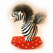 Сувениры и подарки handmade. Livemaster - original item Zebra (toy-rocking chair). Handmade.