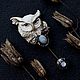 Броши: "Sententia owl" сова, модерн. Брошь-булавка. Valeria Belova (Дом Лунной Росы). Ярмарка Мастеров.  Фото №5