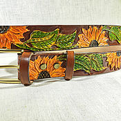 Аксессуары handmade. Livemaster - original item Handmade leather belt 