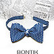 Children's Blue Polka Dot Bow Tie/ Crow's Foot, Butterflies, Rostov-on-Don,  Фото №1
