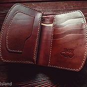 Сумки и аксессуары handmade. Livemaster - original item Purse: medium wallet, axe. Chestnut buttero wallet. Handmade.