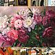 Oil painting Peony bouquet (sold). Pictures. Salon of paintings ArtKogay. Интернет-магазин Ярмарка Мастеров.  Фото №2