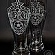 Order CSKA. A couple of beer glasses. ArtGraving. Livemaster. . Wine Glasses Фото №3