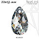 Кристаллы Сваровски капля 22х13 мм (Crystal CAL) - КС-003-01, Фурнитура для украшений, Москва,  Фото №1