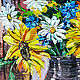 Oil painting with a bouquet of flowers Sunflowers and daisies. Pictures. Svetlana Samsonova. My Livemaster. Фото №6