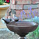 Bird feeder-drinking bowl made of concrete under cast iron garden decor. Bird feeders. Decor concrete Azov Garden. My Livemaster. Фото №4