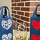 Заказать Джинсовая сумочка для вина, подарочная упаковка. Jeans bags by Anna. Ярмарка Мастеров. . Подарочная упаковка Фото №3